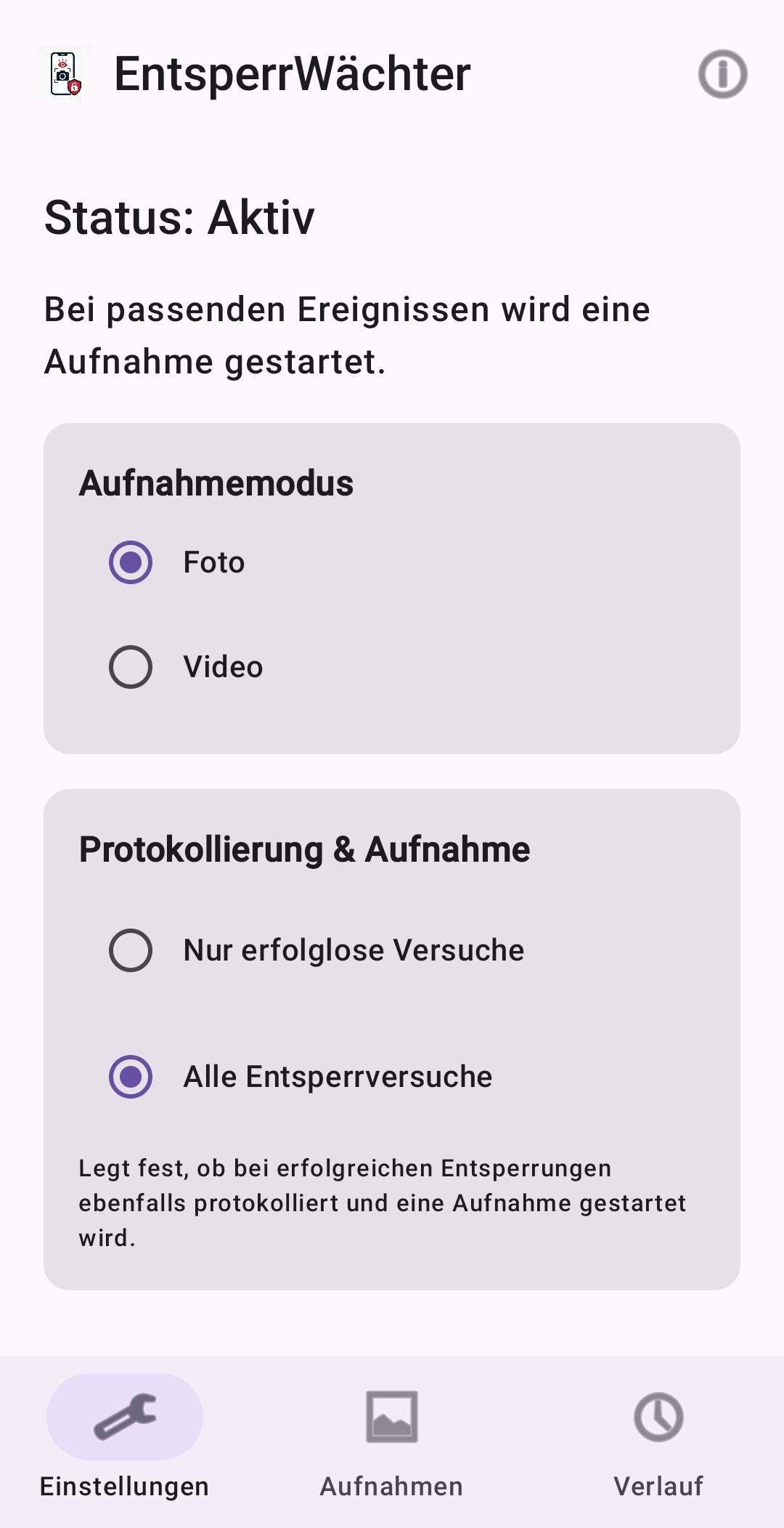 Startansicht
