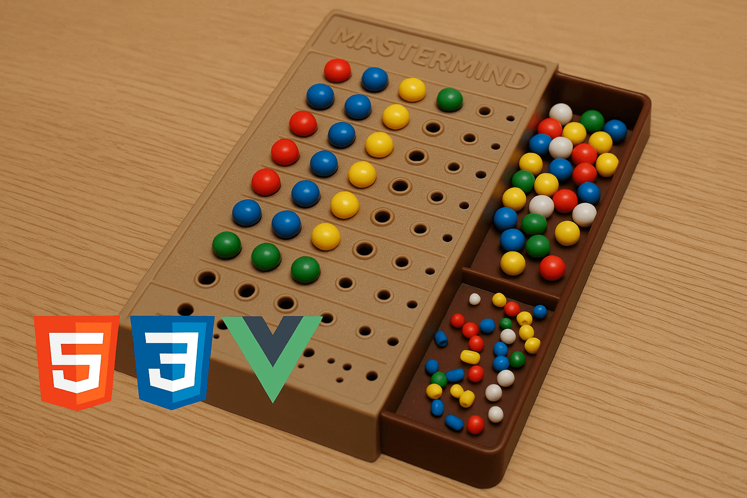 Titelgrafik für das Mastermind-Webspiel